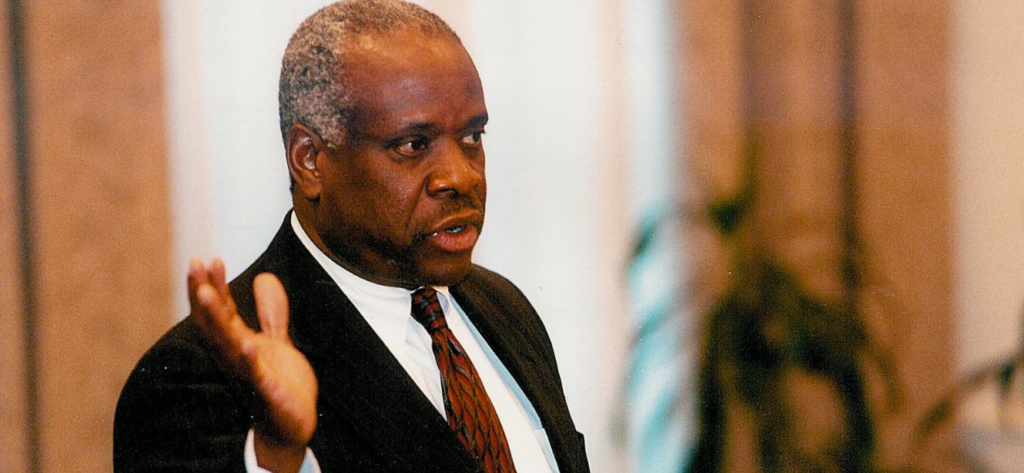 Justice Clarence Thomas at the McConnell Center in 2019.